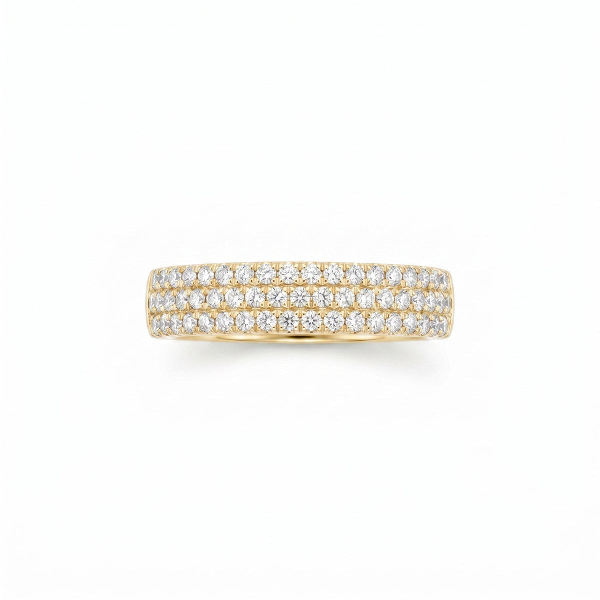 Anello sottile midi twist placcato oro 18K visto dall'alto