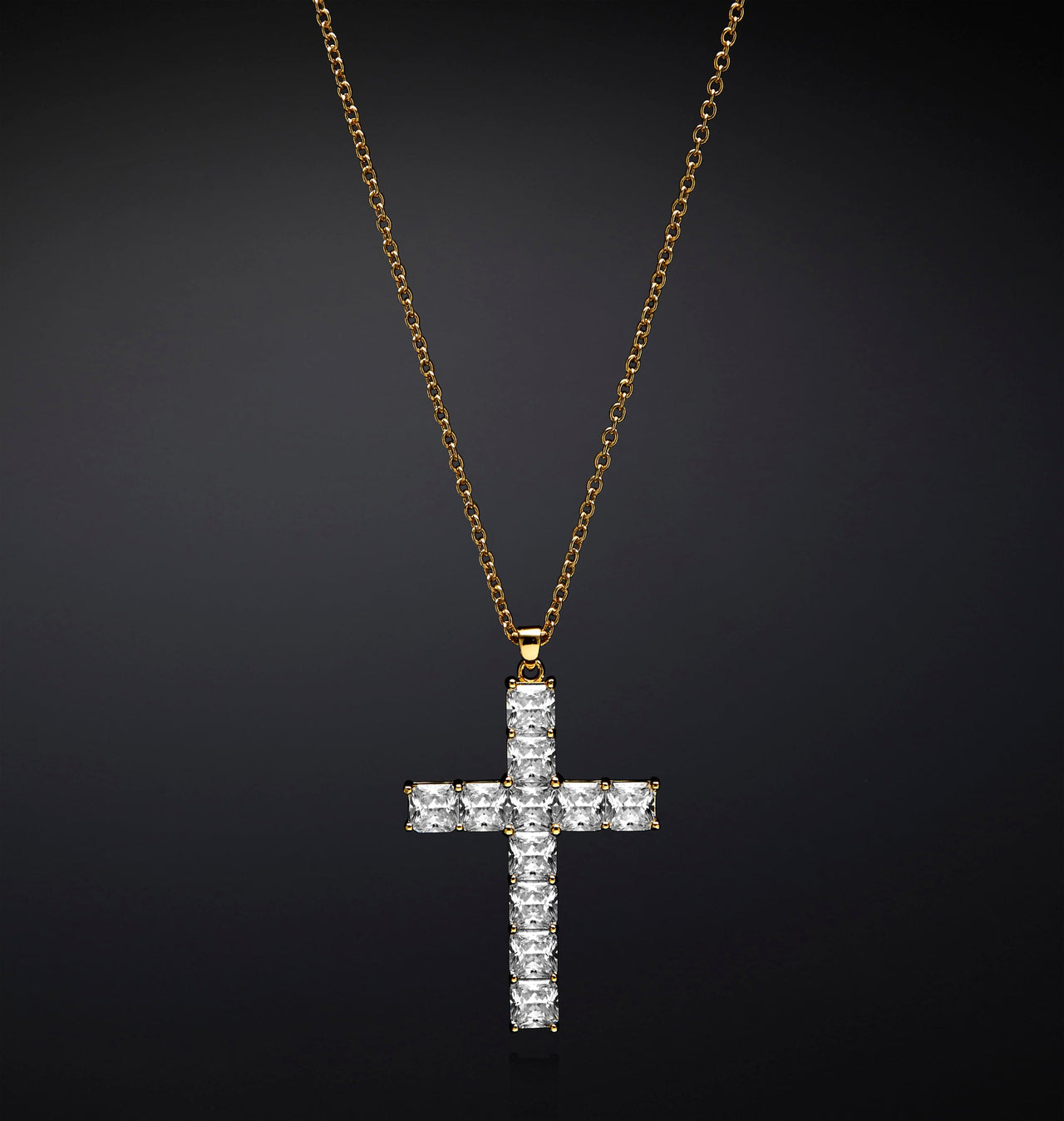 Grand Radiance Cross Pendant Necklace