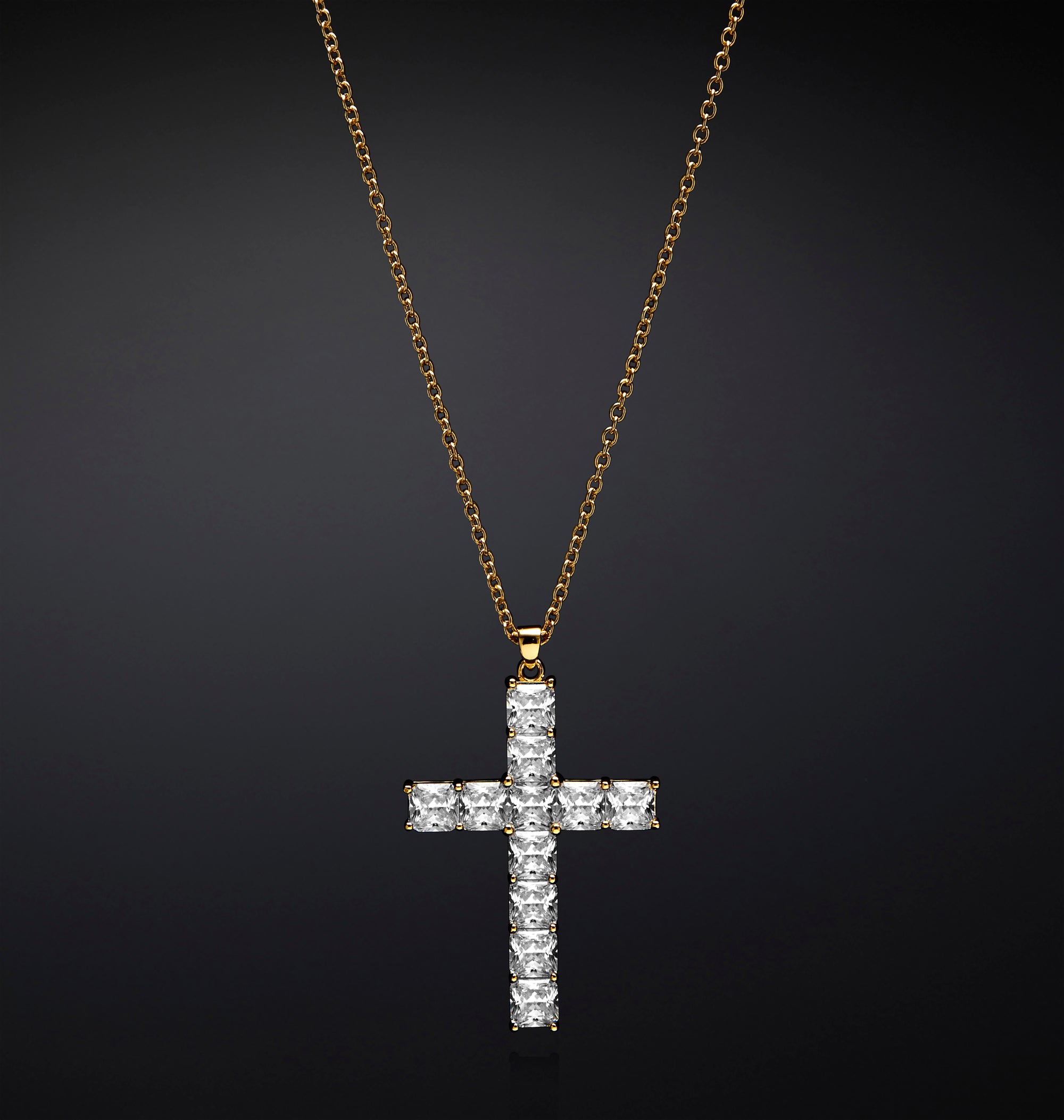 Grand Radiance Cross Pendant Necklace