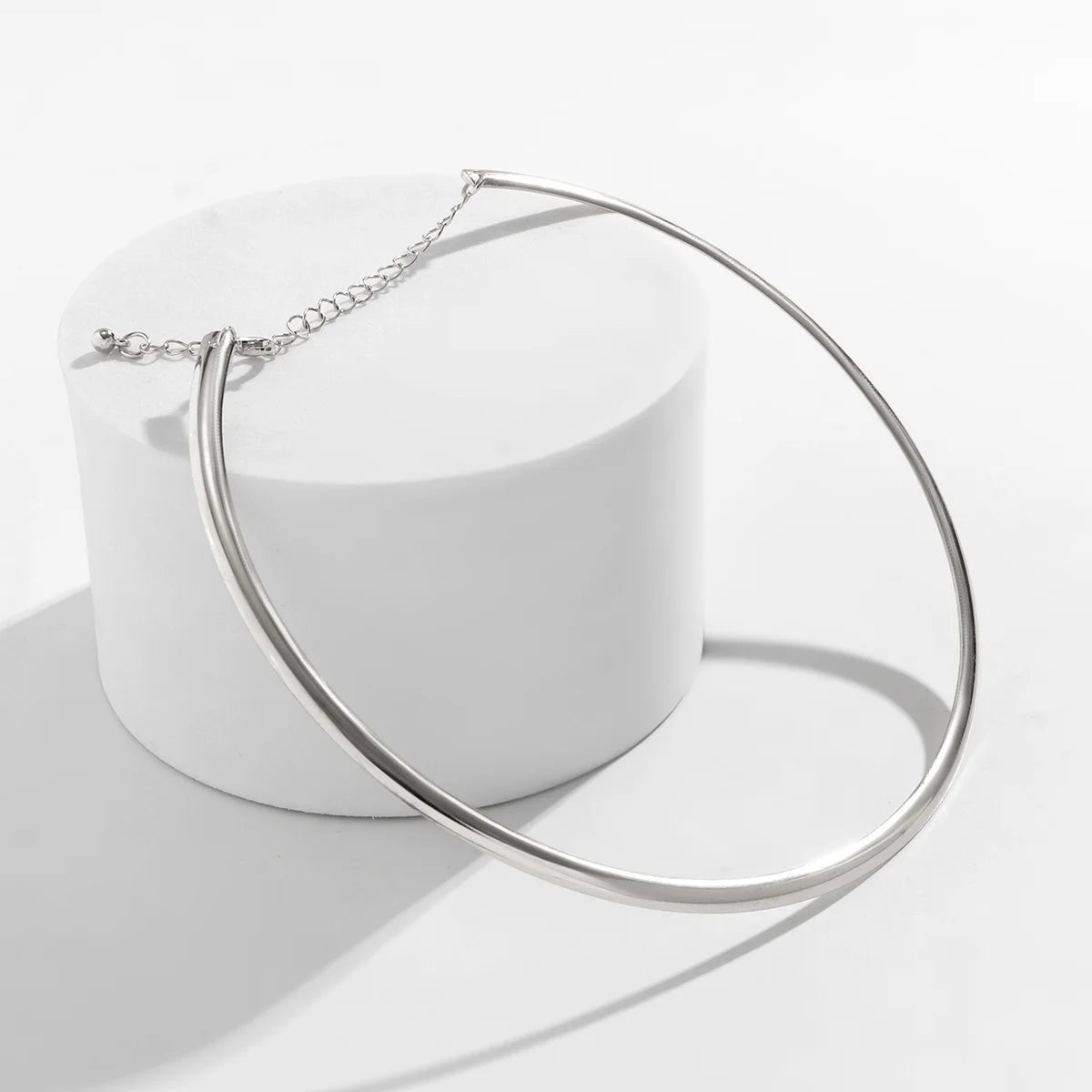 Elegant Simple Chunky Circle Torques Necklace Collar