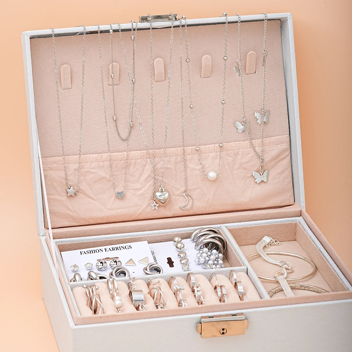 Timeless Elegance: 42-Piece Silver Jewelry Set