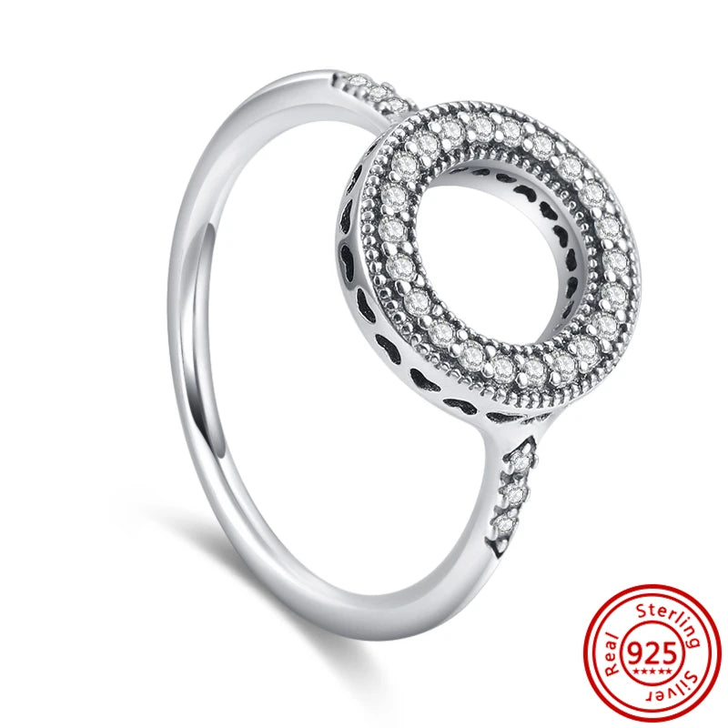 Elegant Sterling Silver No-Tarnish Ring - Waterproof, Hypoallergenic, and Uniquely Designed