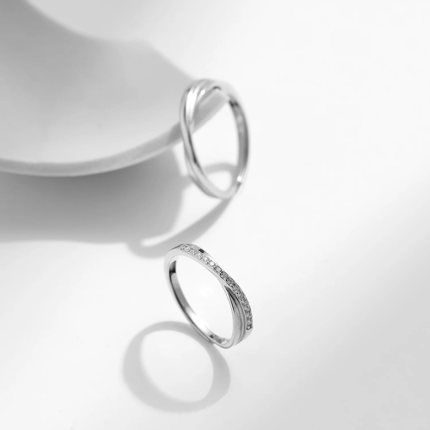 Intertwined Love Adjustable Couples Rings