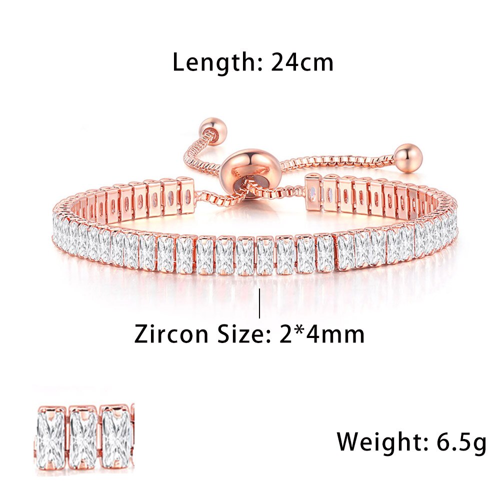 Dazzling Zirconia Hand-crafted Tennis Bracelets