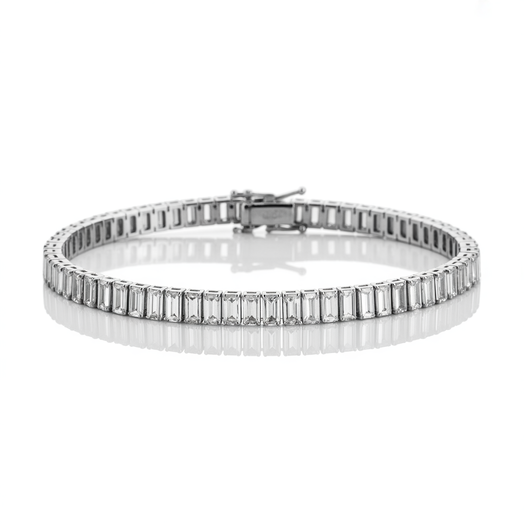 Bold Lines, Brilliant Light Baguette Cut Tennis Bracelet