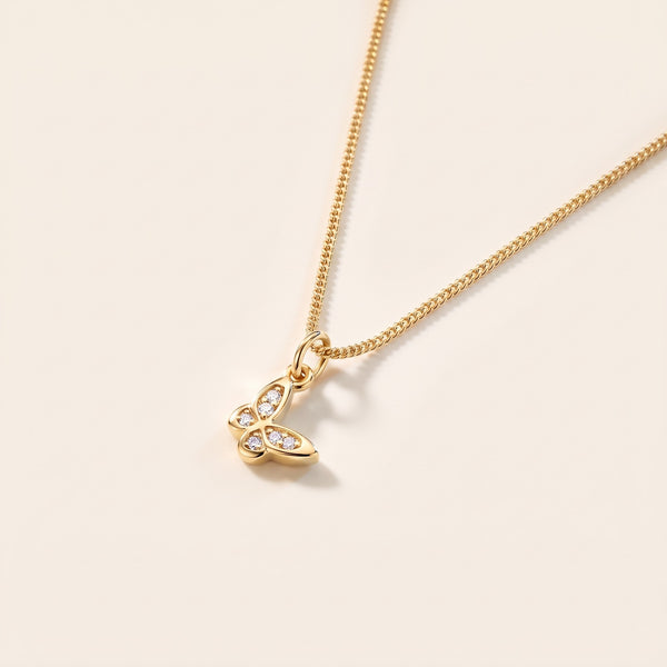 Collana con farfalla placcata oro 18K