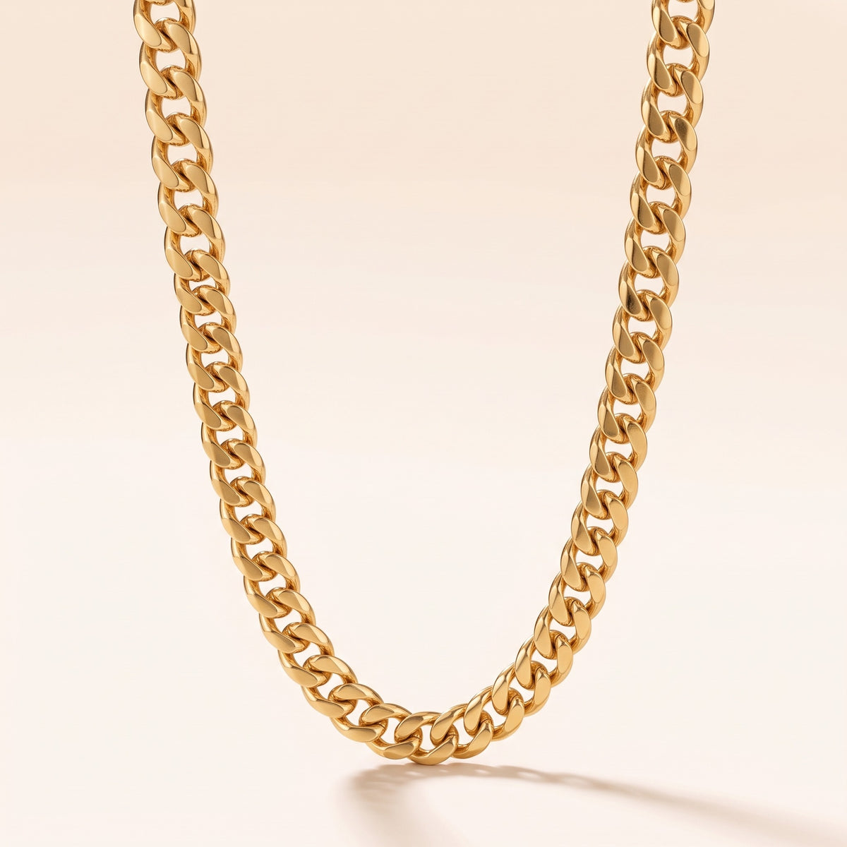 Collana catena groumette grossa placcata oro 18K