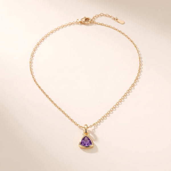 Collana con pietra del mese placcata oro 18K