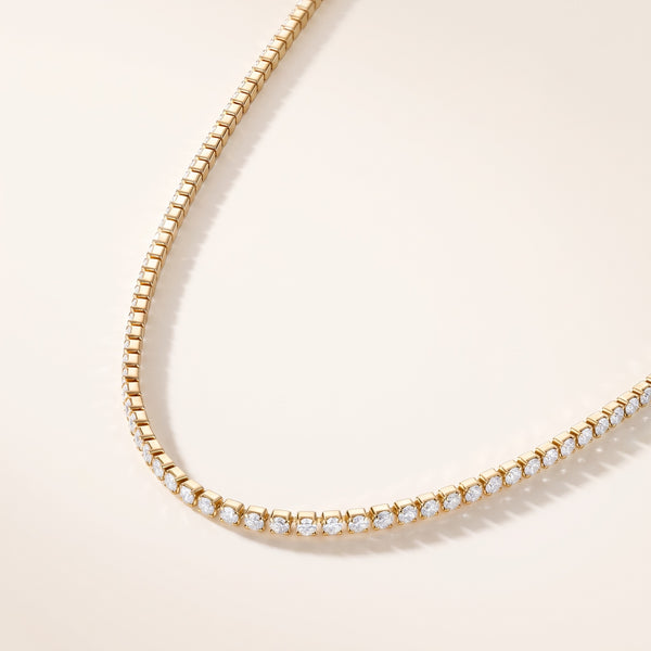 Collana tennis zirconi placcata oro 18K