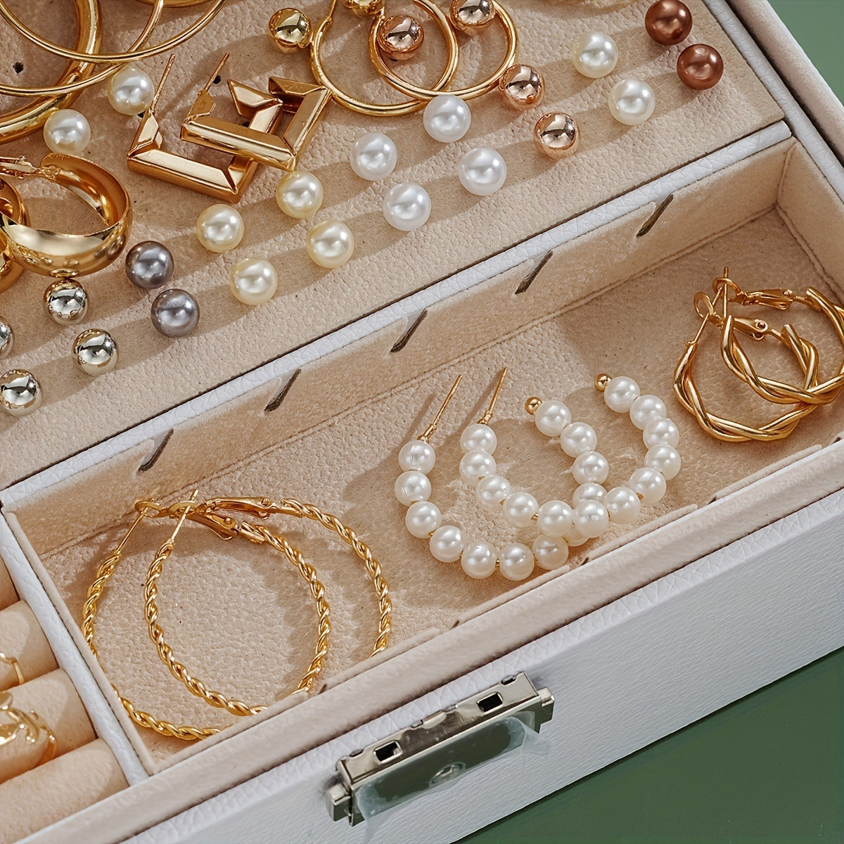 Sparkling Collection: 56-Piece Jewelry Set Including Necklaces, Earrings, and Rings