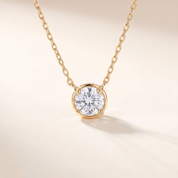 Collana punto luce mini zircone placcata oro 18K