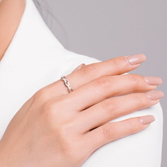 Geometric Glamour Clear Ring